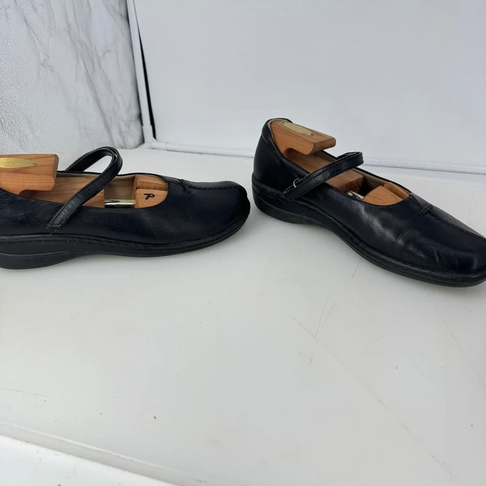 Earth Spirit Mary Jane Shoes Women 8 Black Leather Gelron Comfort Casual Flats